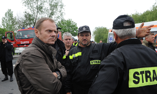 Premier zapoznał się z sytuacją w Sandomierzu i Tarnobrzegu