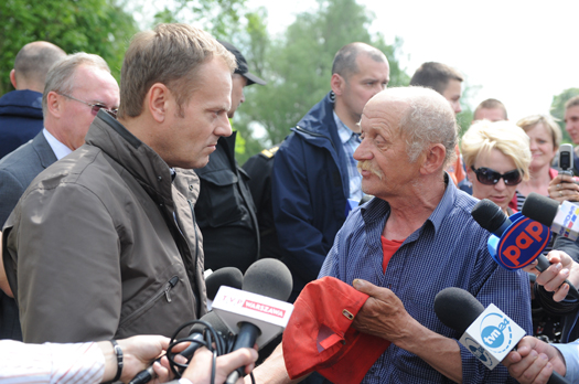 Premier w miejscach zagrożonych powodzią