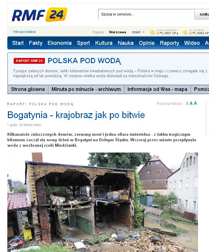Bogatynia – woda opadła