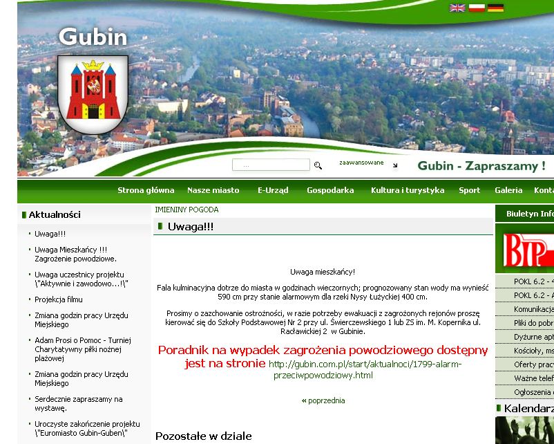 Gubin – Nysa przelała się przez wały