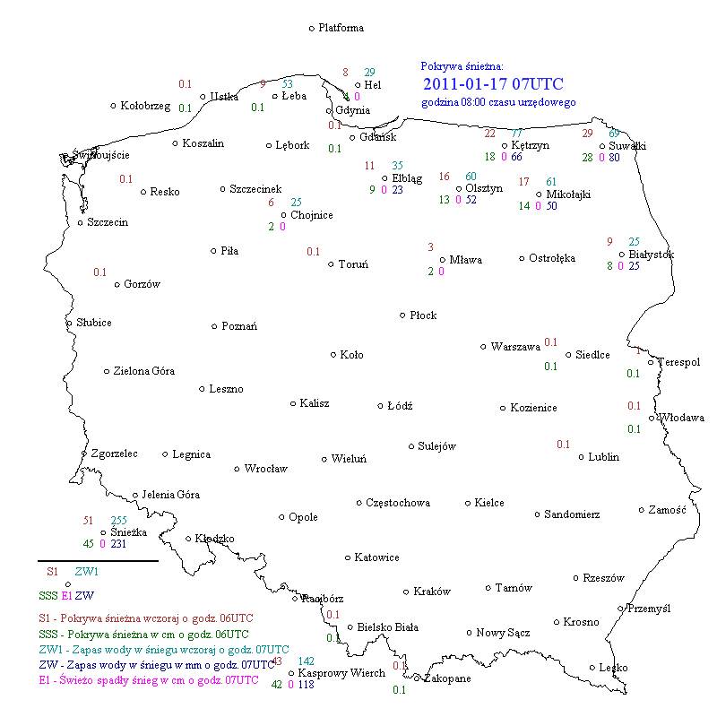 Opis sytuacji hydrologicznej 17.01.2011