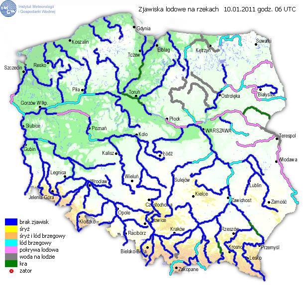 Sytuacja hydrologiczna 10.01.2011