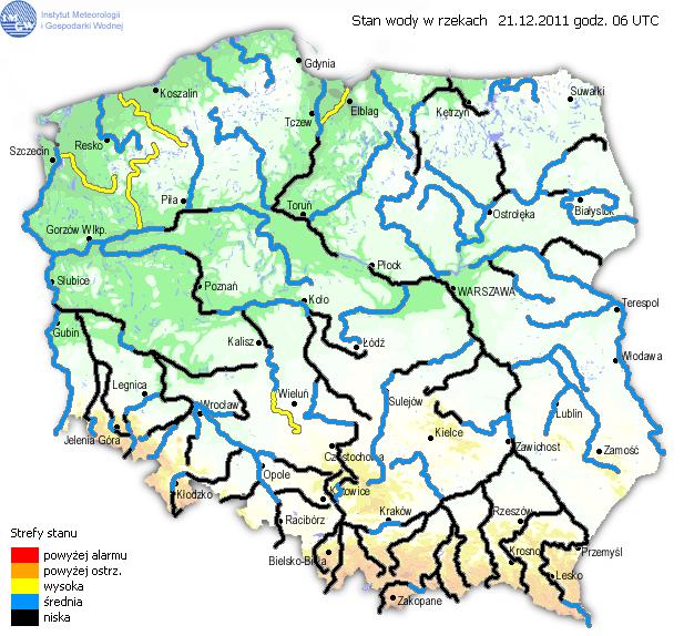 Ocena aktualnej i prognozowanej sytuacji hydrologicznej