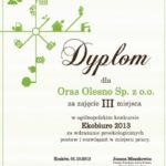 Oraz z nagrodą w konkursie Ekobiuro 2013